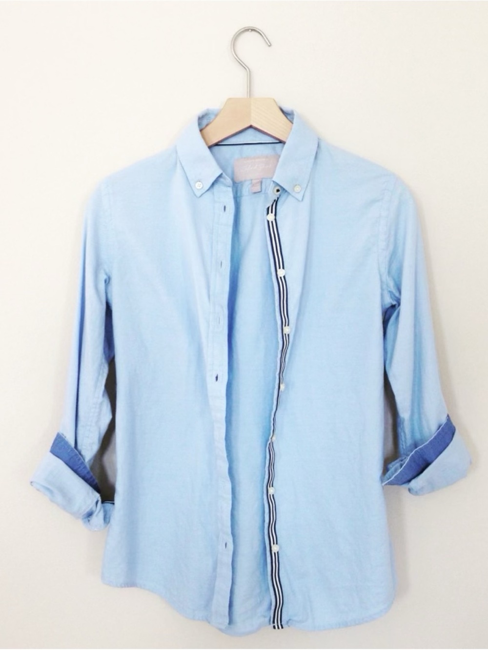 EUC br blue oxford buttondown